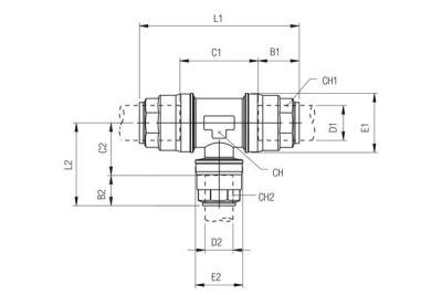 Фитинг с встроенным отводом для конденсата 63-20 ALL (9025900006A)