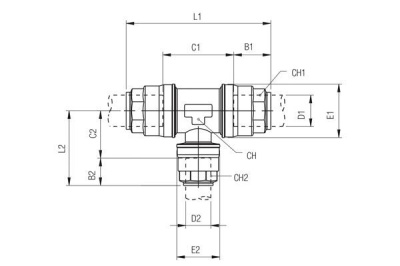 Фитинг с встроенным отводом для конденсата 50-20 ALL (9025900005A)