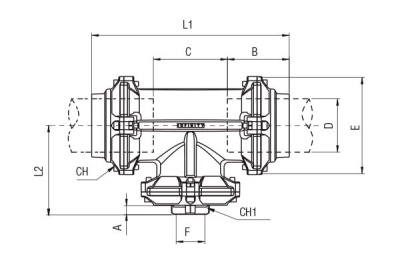 Фитинг с внутренней резьбой с встроенным отводом для конденсата 90250-80-110 80-3/4" (9025000002)