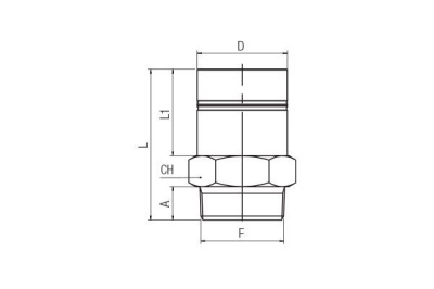 Переходной адаптер с наружной резьбой 63-2 1/2" ALLUM (9062700013A)